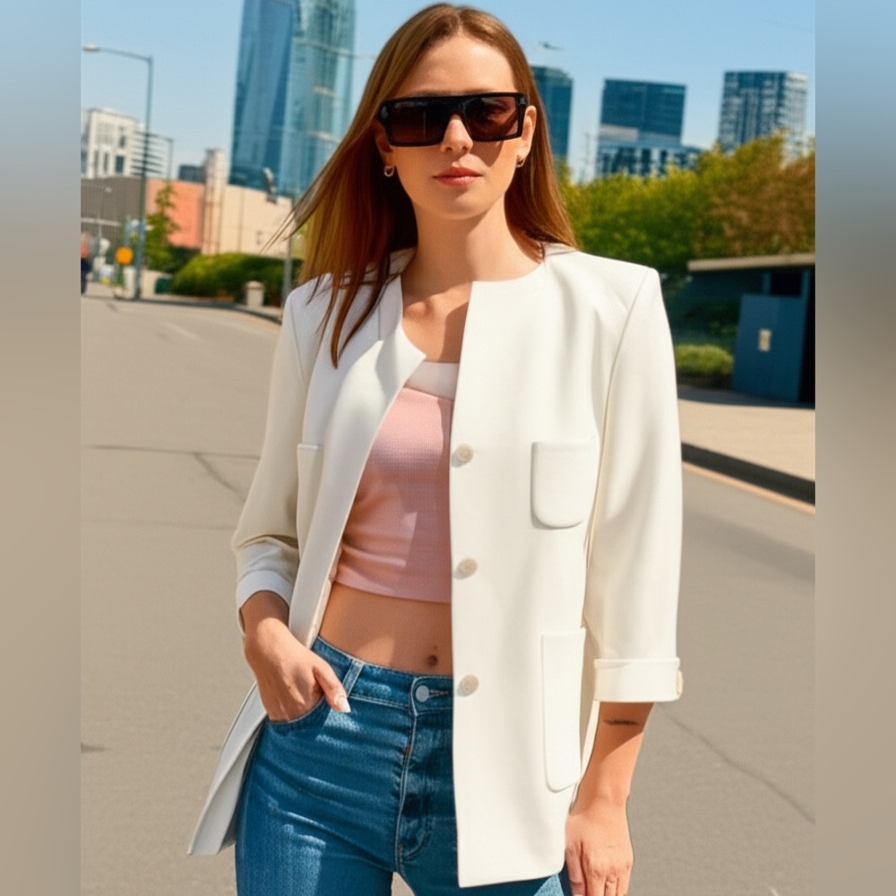 Tahari Coat 3/4 length sleeves